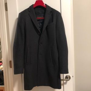 Banana Republic Wool Topcoat Charcoal Grey